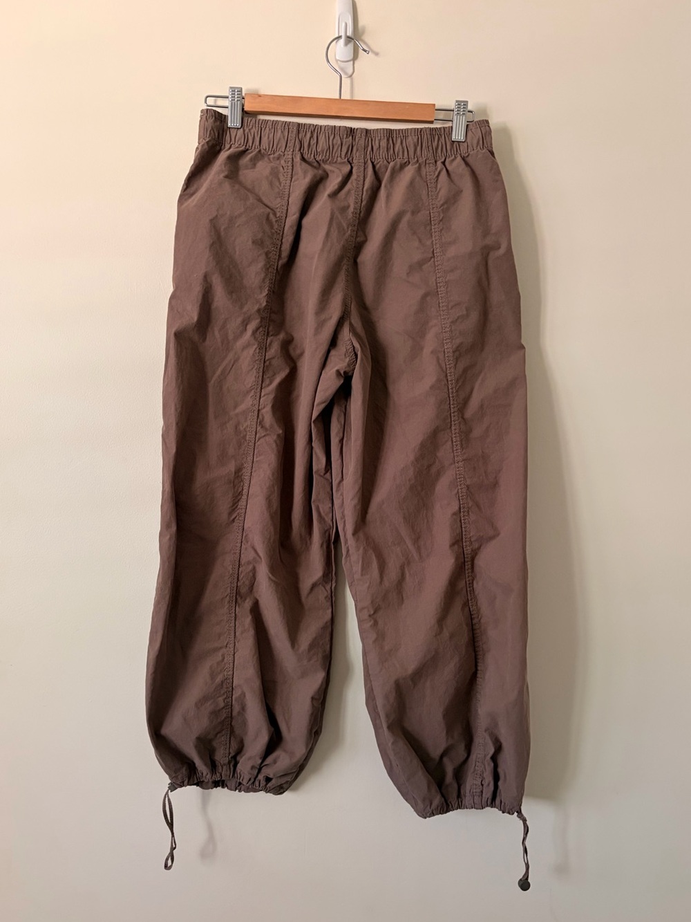 Zara Drawstring Hem Pants - Brown - Picture 2 of 4